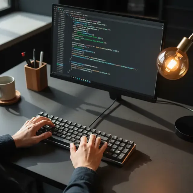 Keyboard with a screen with code